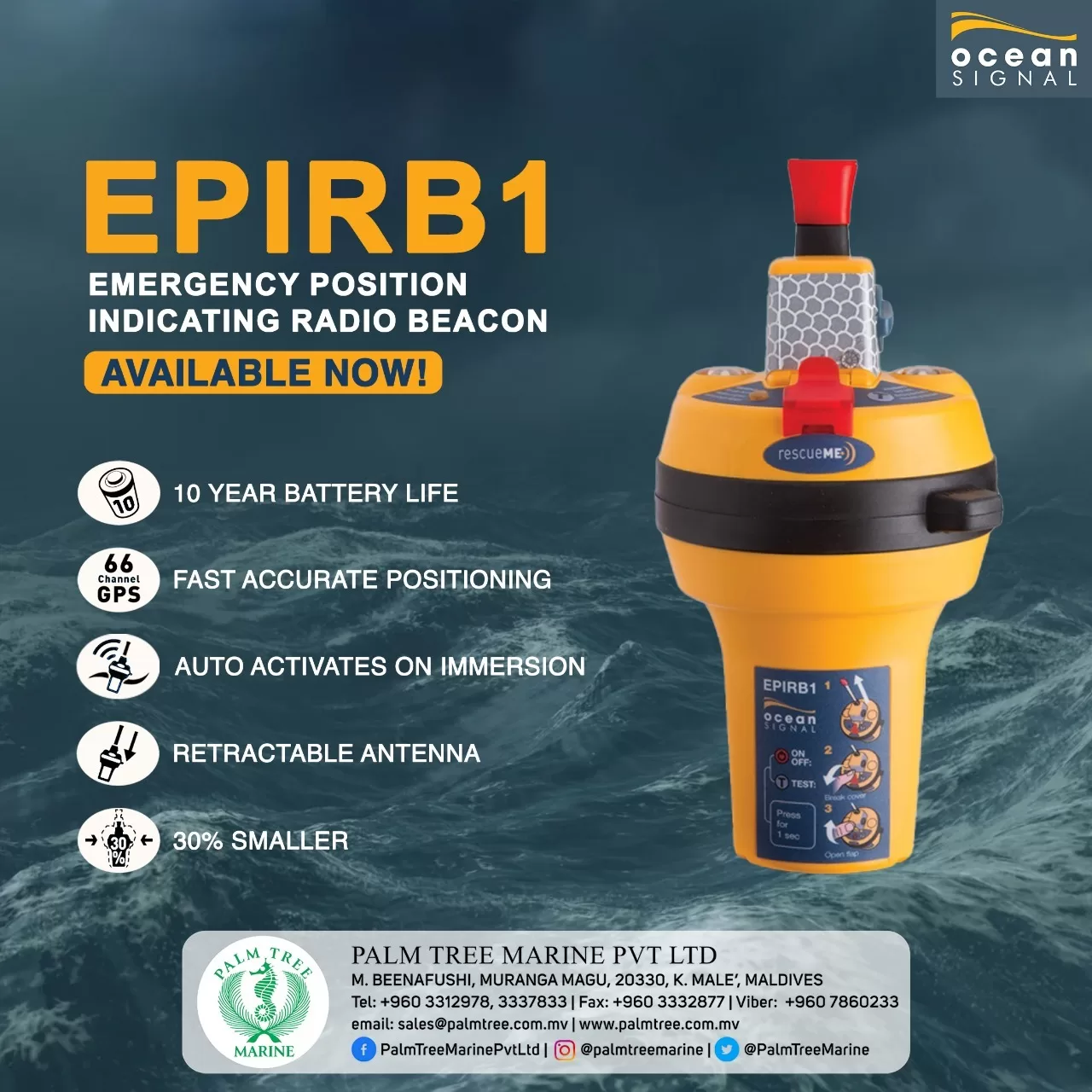 EPIRB EPIRB1 Authorized Distributor Palm Tree Marine